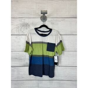 Volcom Boy's Striped Lightweight Short Sleeve Pocket Tee Size Medium (10/12)